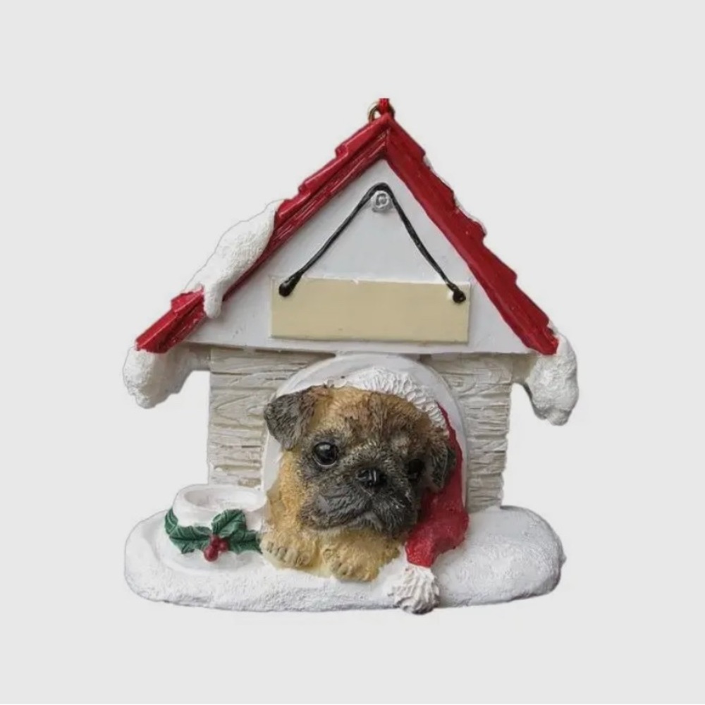 FAWN OR BLACK PUG ORNAMENT!